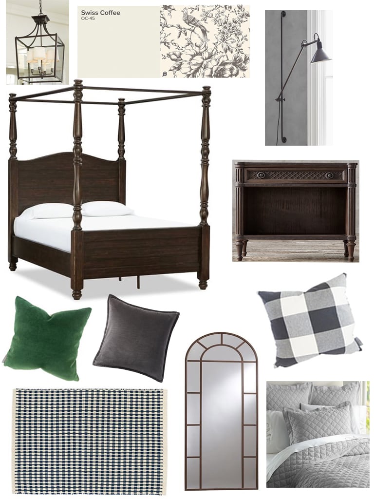 Mood Board: A Traditional Bedroom Makeover with a Southern feel
