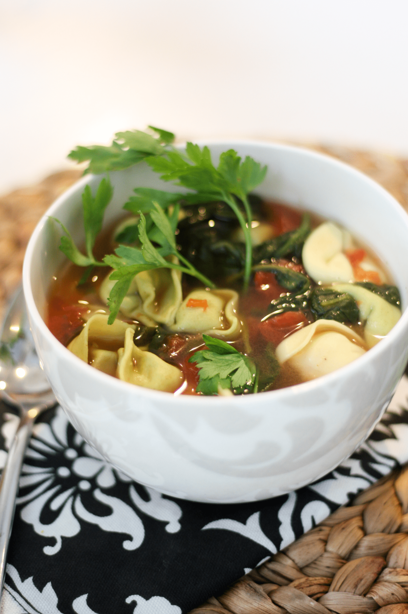A fresh and light tortellini soup recipe