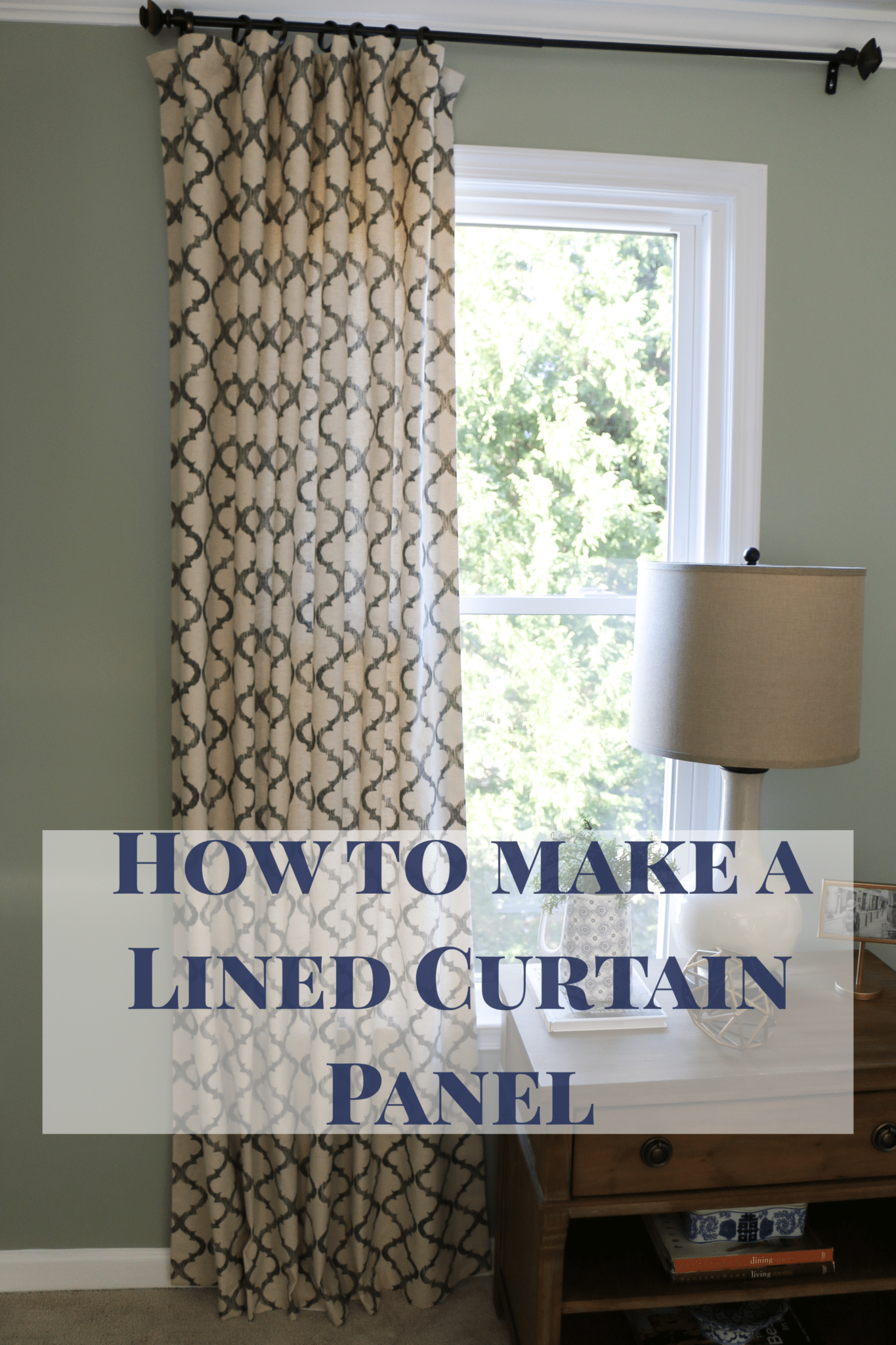 How to make a Lined Drapery Panel