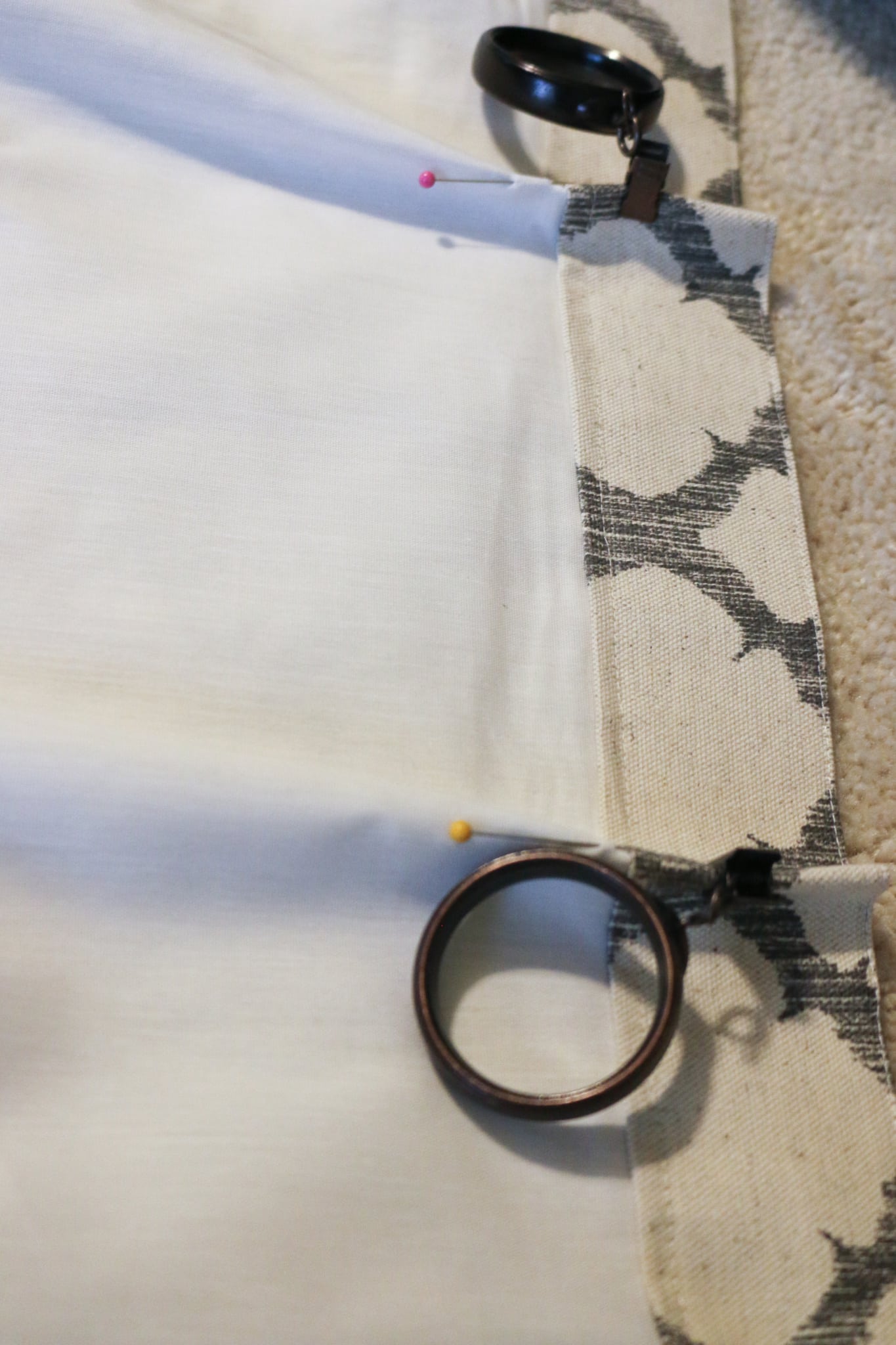 The (EASY) way to make pleated curtain panels using clip rings MW Designs