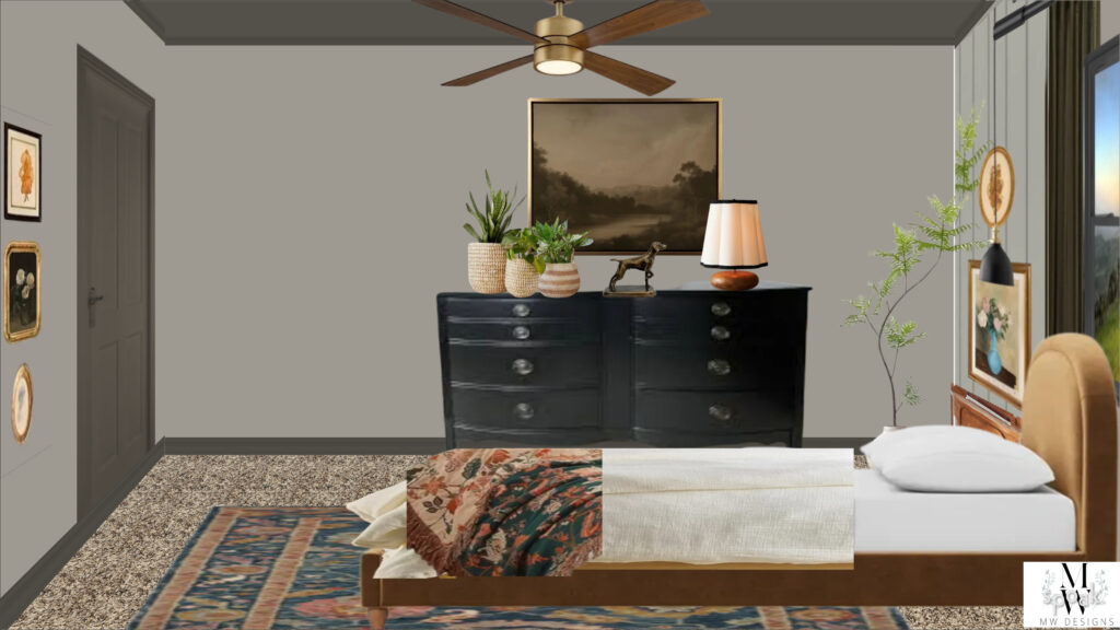 Bohemian chic bedroom design