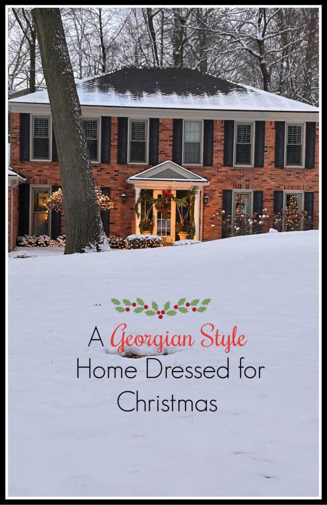 A Georgian Style Home Dressed for Christmas